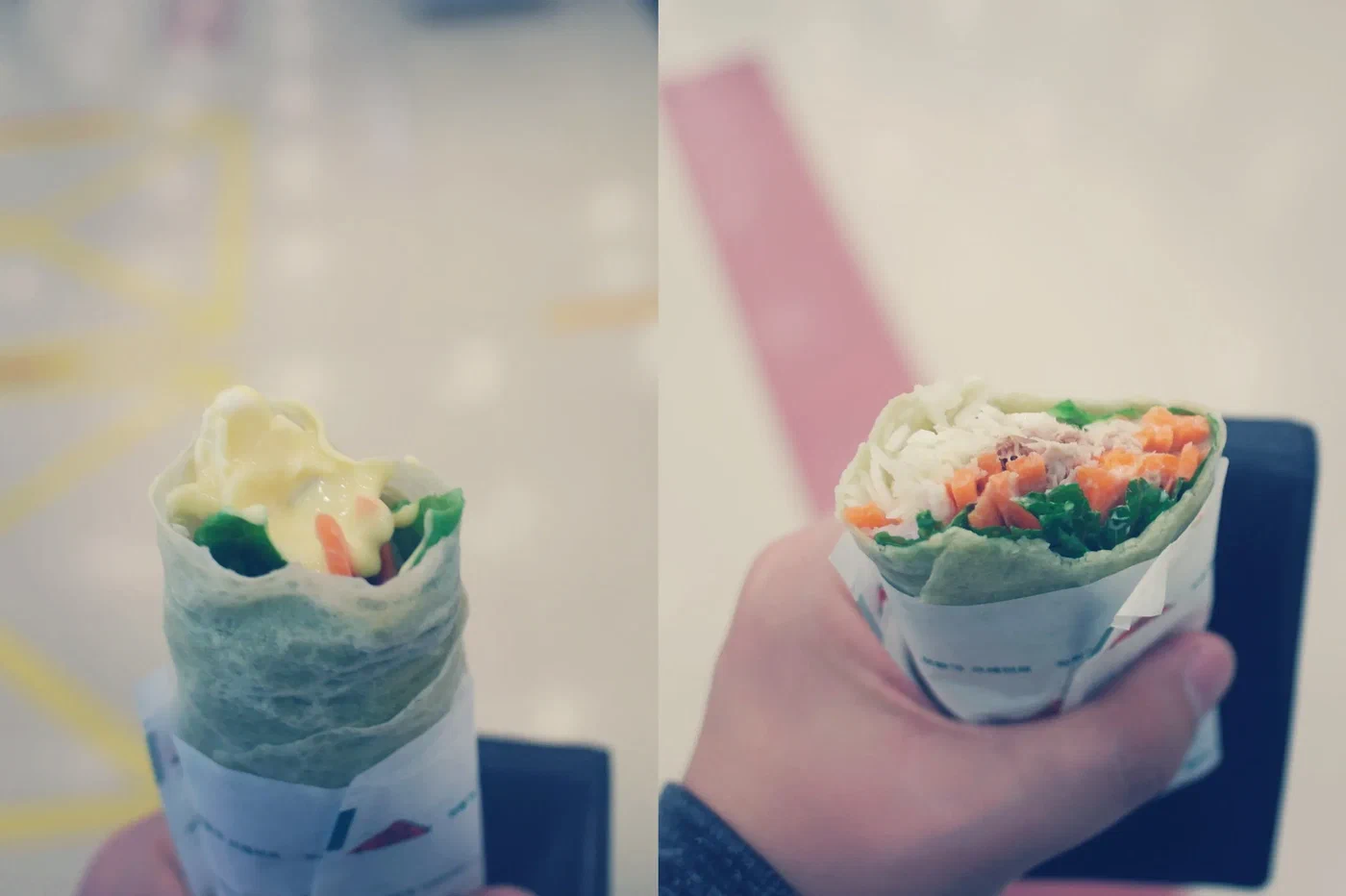 Корейская шаурма в тонкой лепёшке