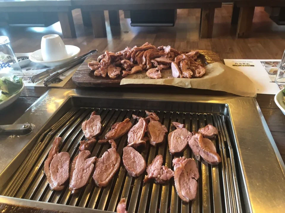 Мясо на гриле и рис